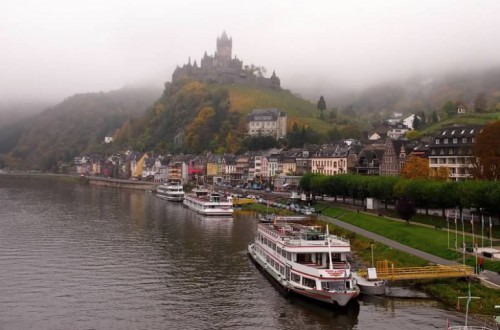 Cochem, one of the cruise's stops, from the river