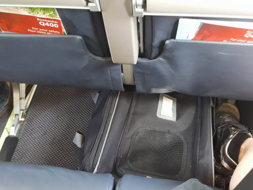 No room for expansion on an Air Canada Bombardier Q400