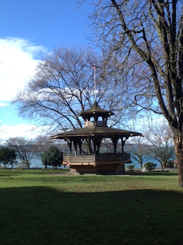 This lovely gazebo is in a park just above English Bay Beach, and just downhill from the end of the #5 bus route.