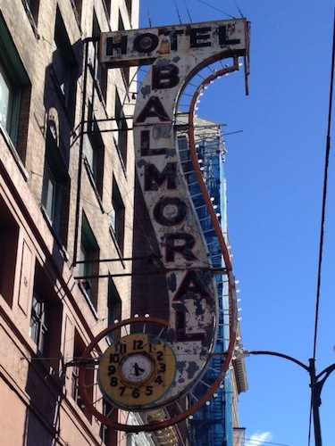 One of several terrific neon signs on Hastings (also not to be missed: Save-On Meats, Hotel Empress, and Ovaltine Café).
