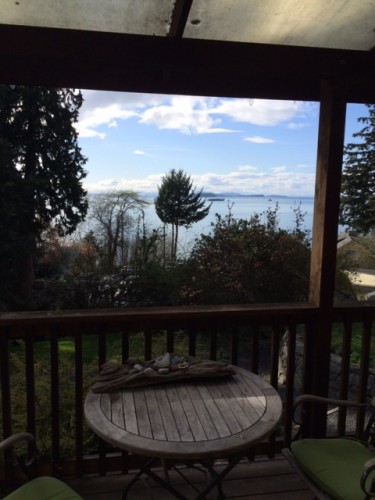 The pay-off for all that hauling, though, is a delightful sense of seclusion, and this great view from The Cottage's front porch.